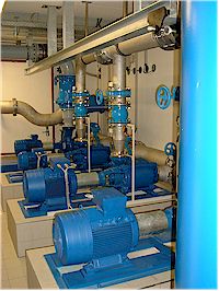 Neunkirchen im Bild Blick auf die Pumpenstation im neuen Wasserwerk