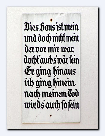 Neunkirchen im Bild Hausinschrift...